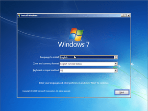 Install Windows - Language Selection